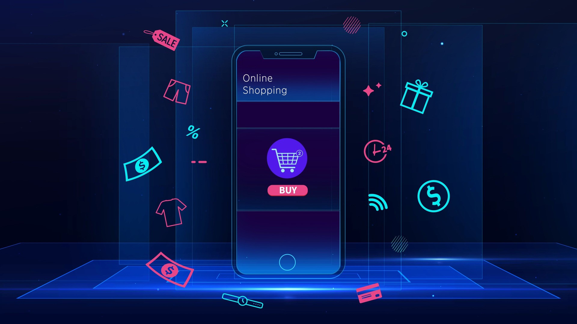 Online shopping Digital Marketing infographics, store, E-commerce shopping concept